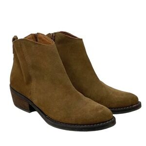 Marroqui Sanchez Brown Suede Ankle Boots Women 6.5 Zip Made In Spain